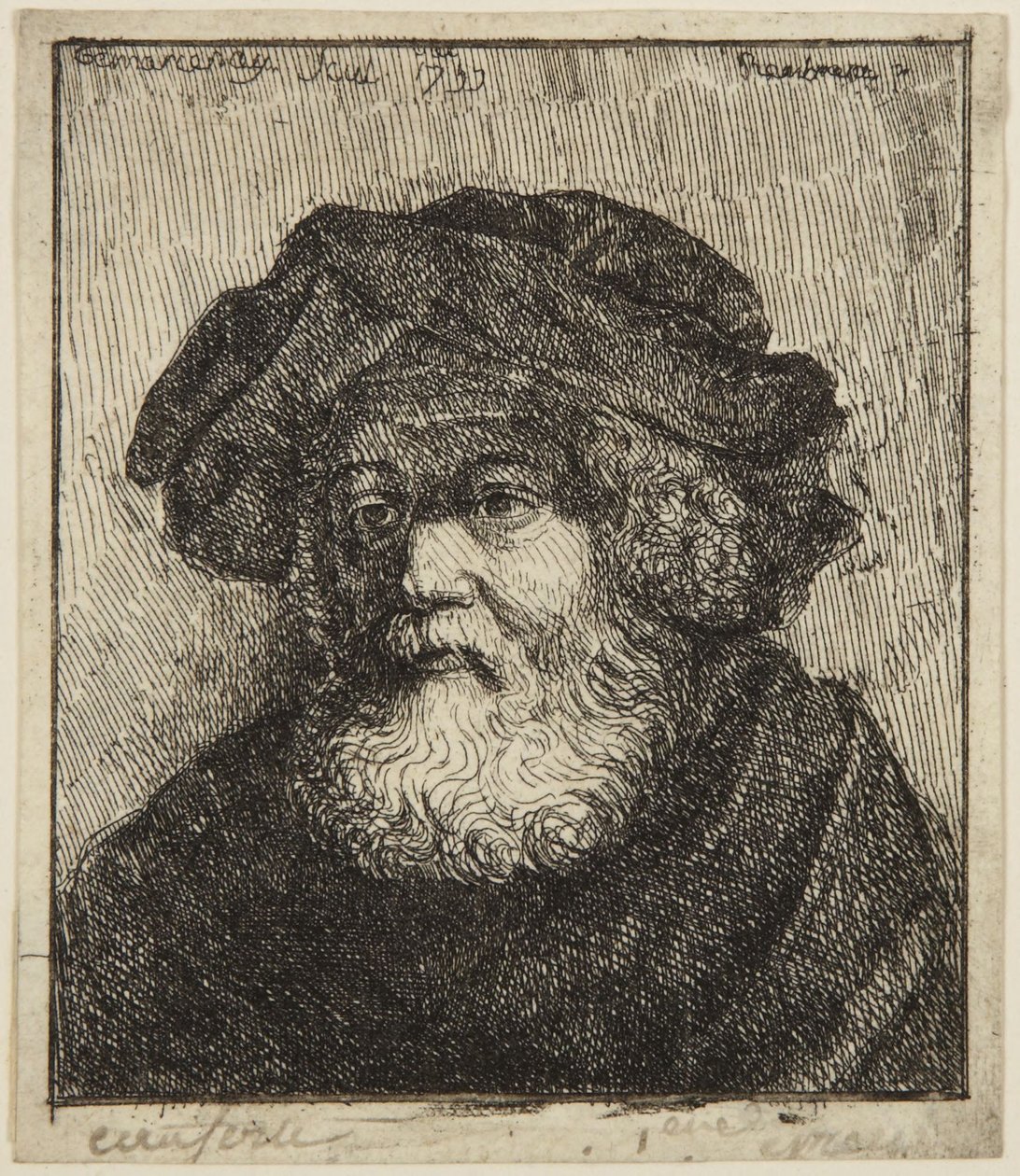 Starzec w czapce autorstwa Rembrandt van Rijn
