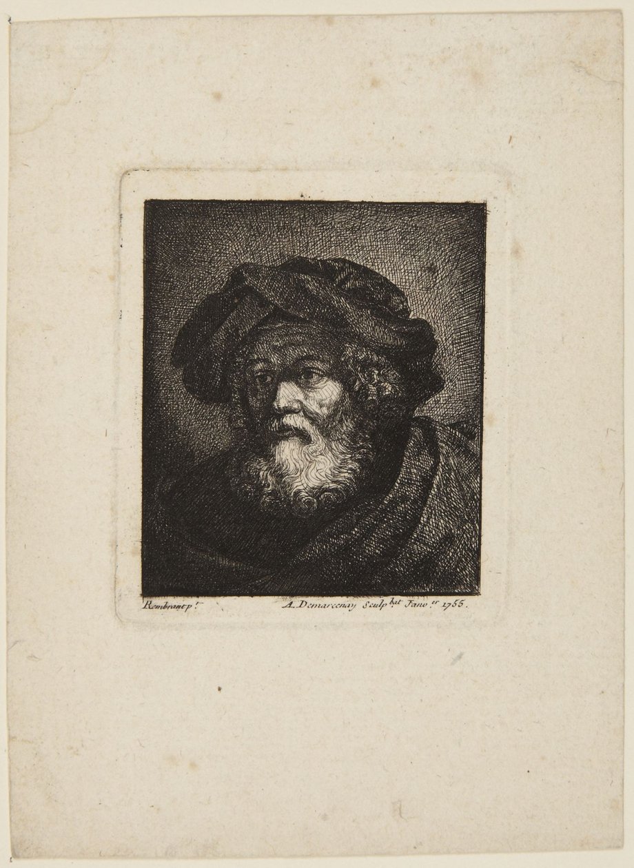 Starzec w czapce autorstwa Rembrandt van Rijn
