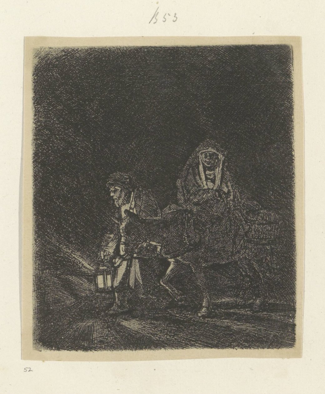 Lot do Egiptu: Nocny kawałek Recueil de quatre-vingt-cinq estampes originales (tytuł serii) autorstwa Rembrandt van Rijn