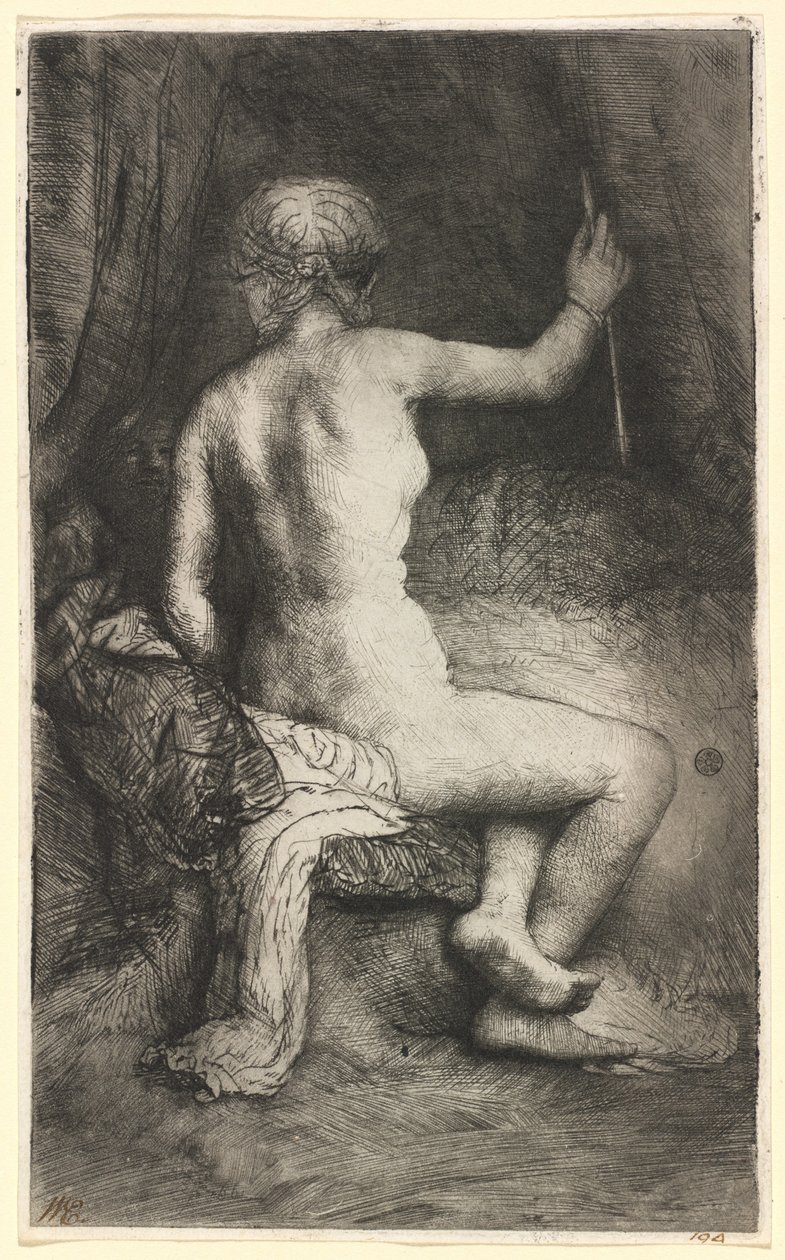 Kobieta ze strzałą autorstwa Rembrandt van Rijn