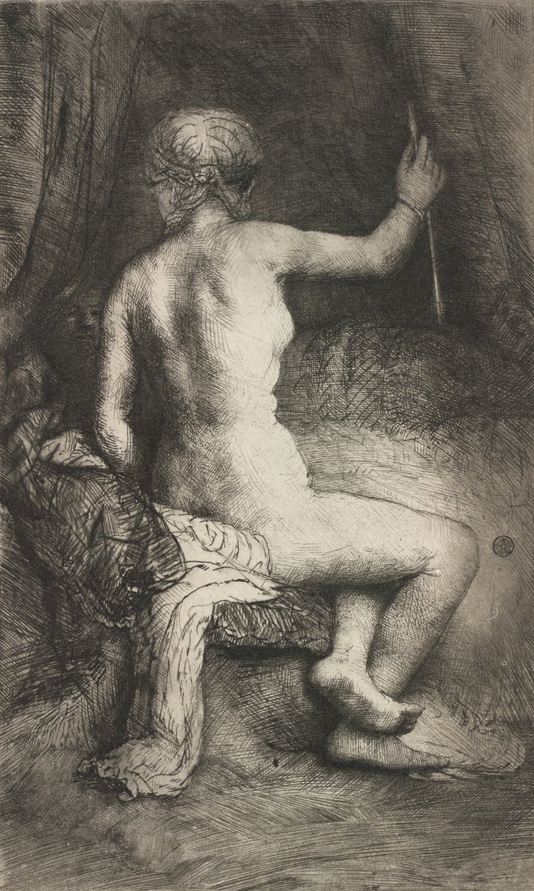 Kobieta ze strzałą, 1661. autorstwa Rembrandt van Rijn