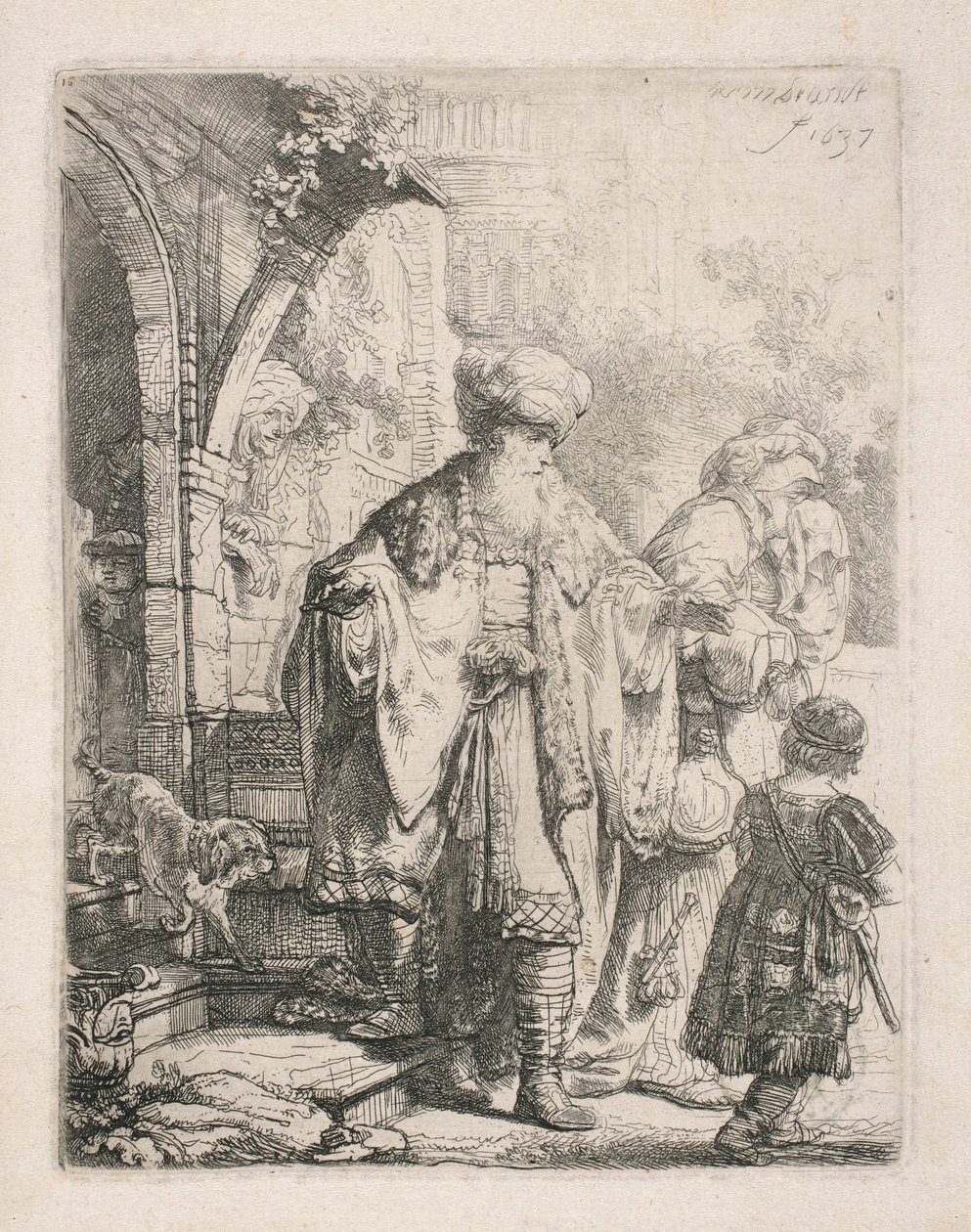 Wygnanie Hagar autorstwa Rembrandt van Rijn