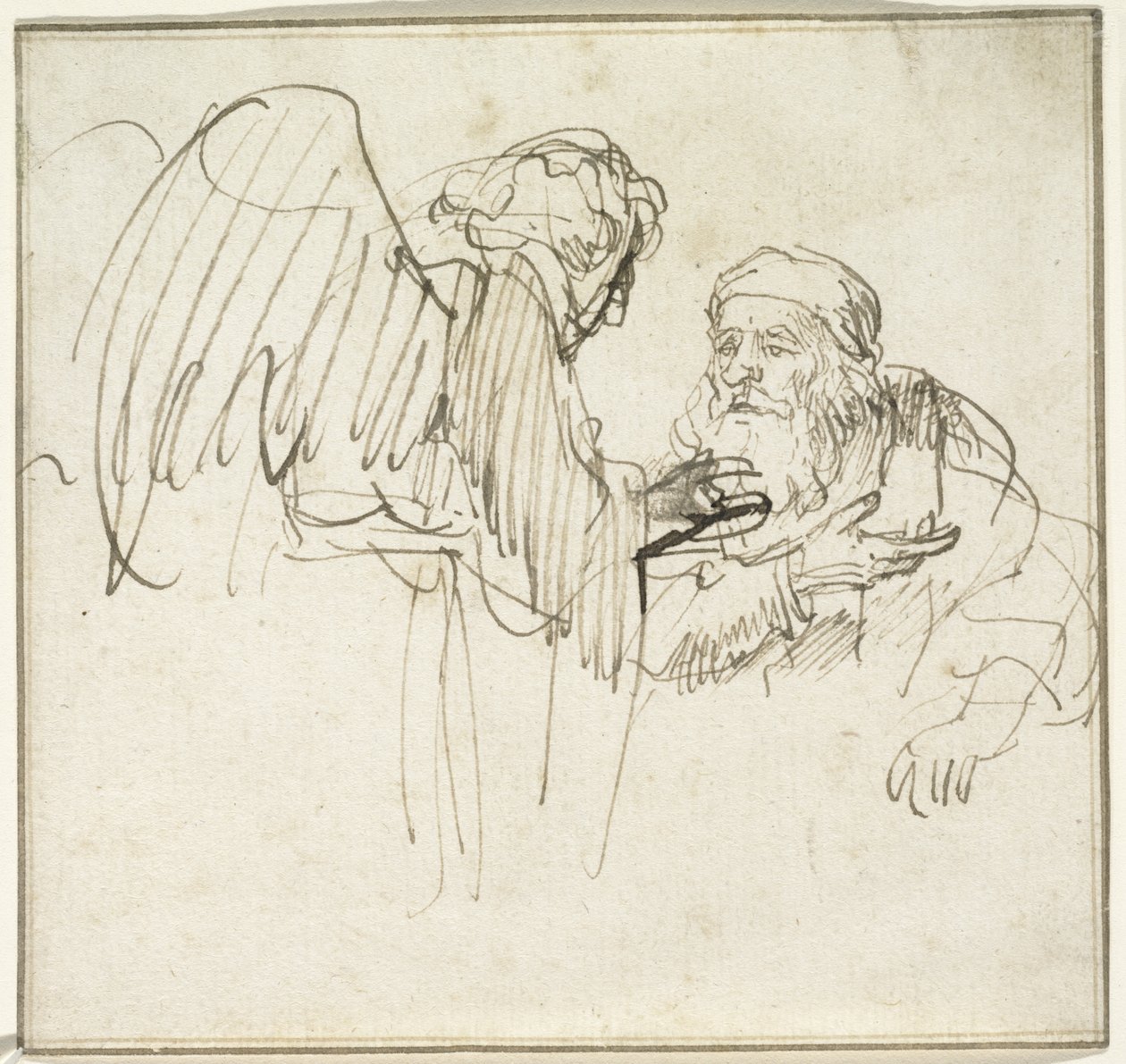 Zachariasz i Anioł, c.1635 autorstwa Rembrandt van Rijn