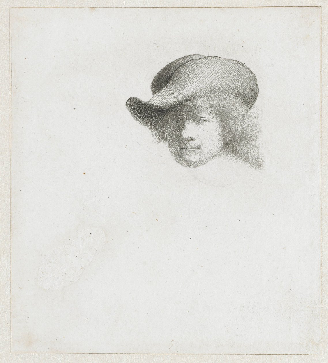 Autoportret z miękkim kapeluszem i ozdobnym płaszczem autorstwa Rembrandt van Rijn