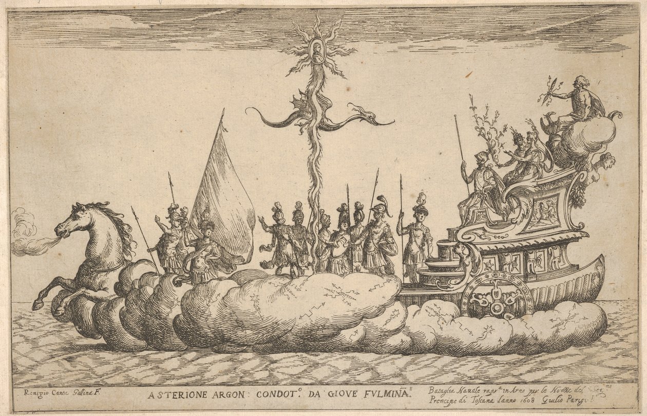 Asterion, z serii Naczynia Argonautów na wesele Cosimo..., 1608. autorstwa Remigio Cantagallina