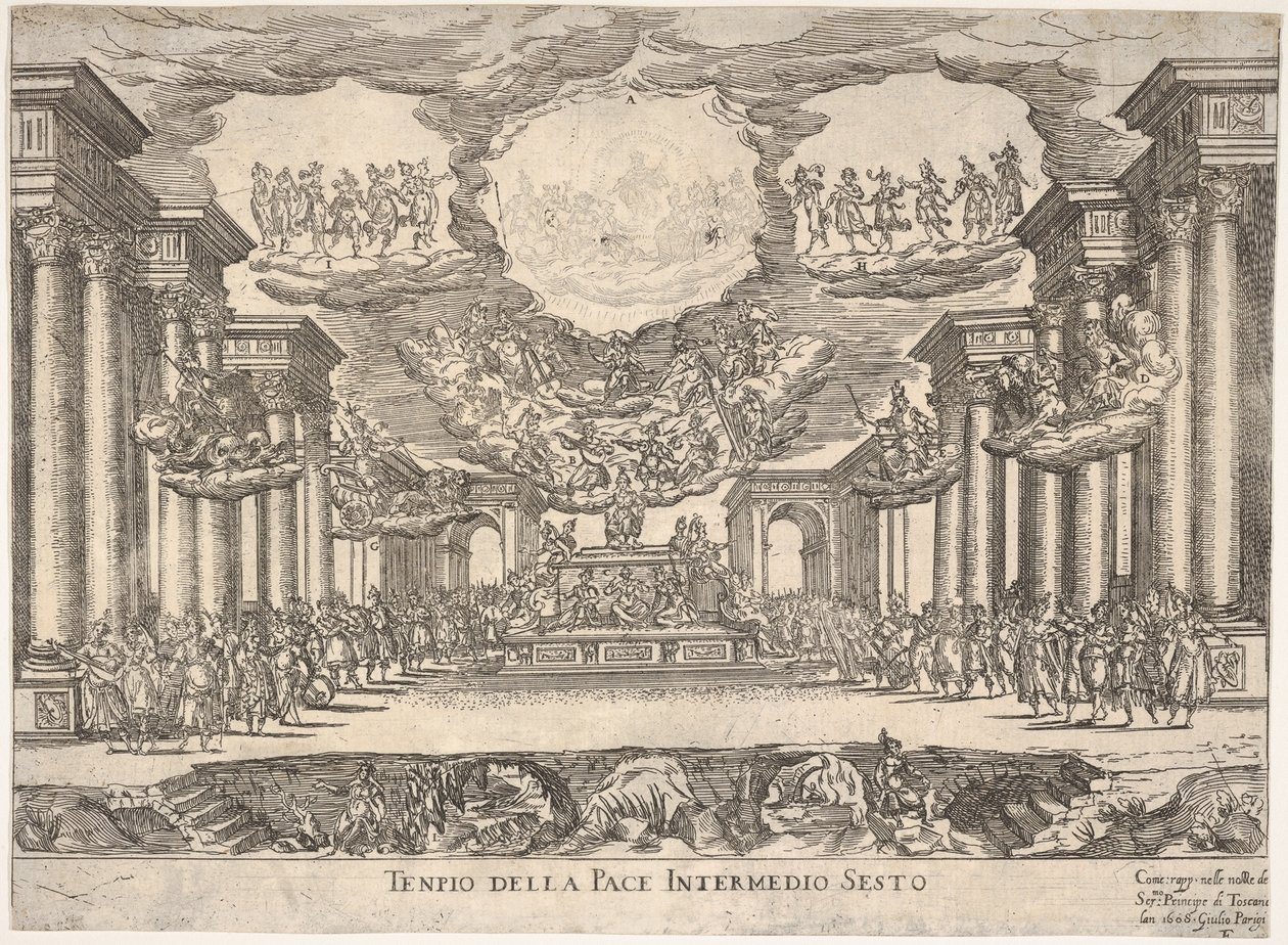 Przerywnik szósty: świątynia pokoju Przerywnik szósty: świątynia pokoju, z serii S…, 1608. autorstwa Remigio Cantagallina