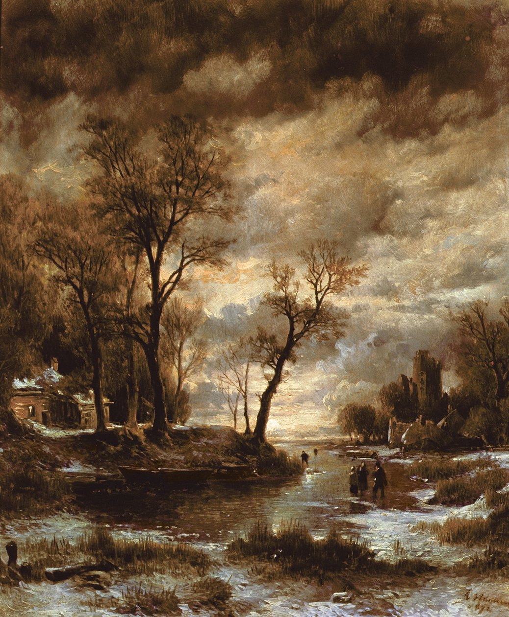Zima w Holandii, 1872 autorstwa Remigius Adrianus Haanen