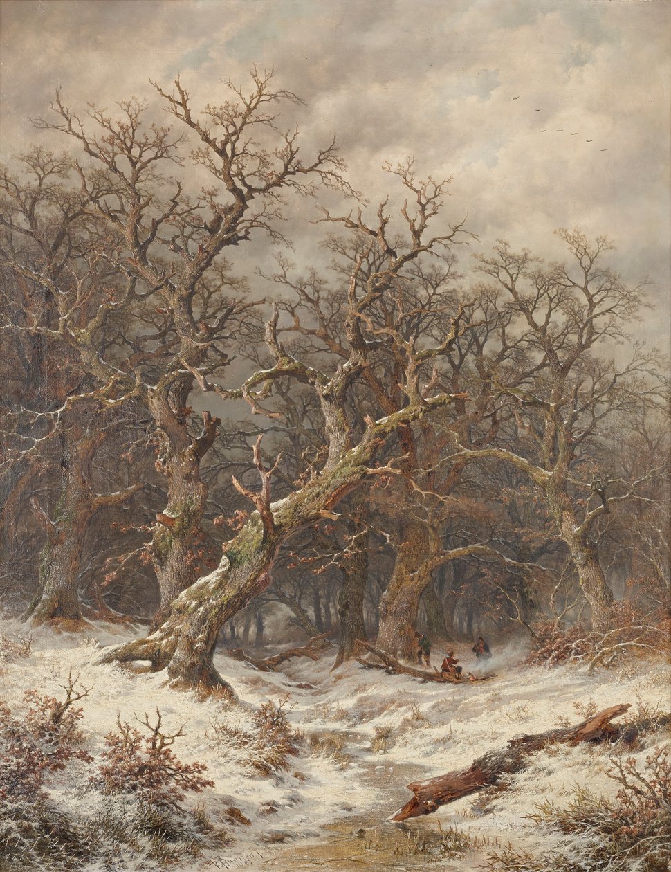 Zimowy krajobraz (Zimowy las) autorstwa Remigius Adrianus van Haanen