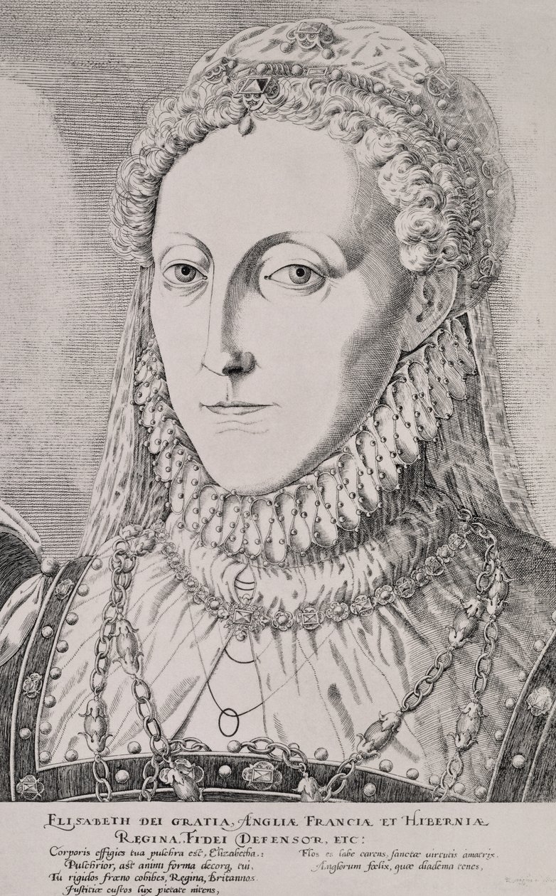 Królowa Elżbieta I (1533-1603), ok.1572-75 autorstwa Remigius Hogenbergh