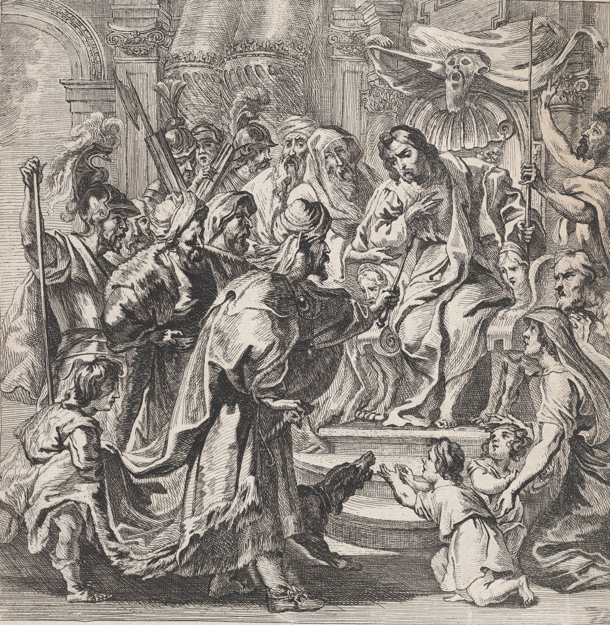 Kambyzes karzący niesprawiedliwego sędziego Sisamnesa, ok. 1630-80., ca. 1630-80. autorstwa Remoldus Eynhoudts