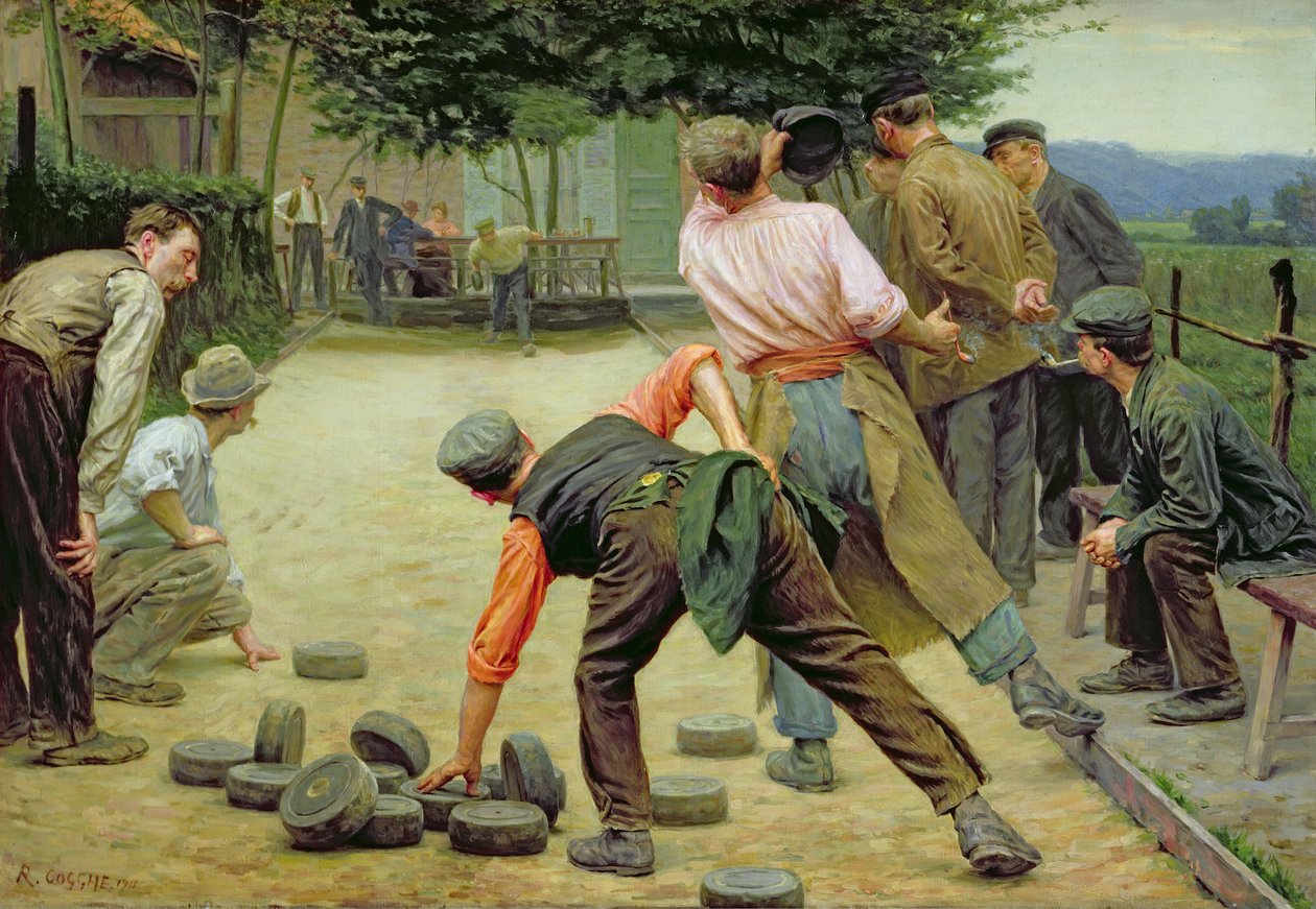 Gra w Bourles we Flandrii, 1911 autorstwa Remy Cogghe