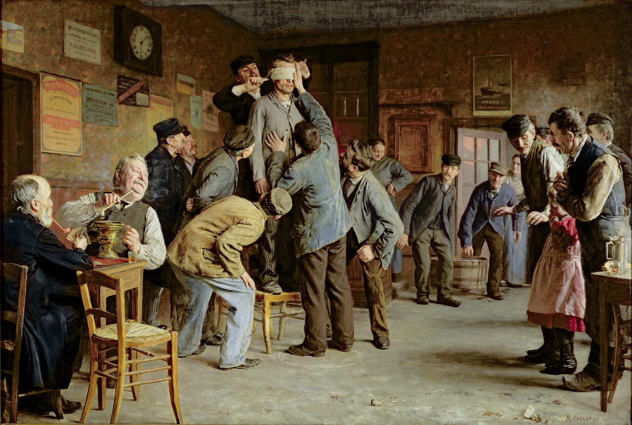 Niespodziewana kąpiel stóp, 1895 autorstwa Remy Cogghe