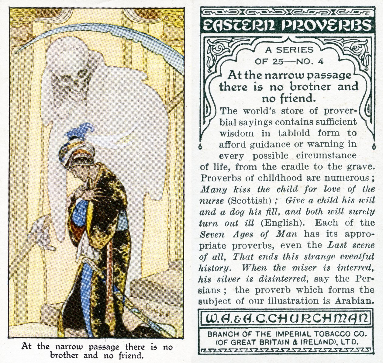 „W wąskim przejściu nie ma brata ani przyjaciela”, 1931 (zob. też 498216) autorstwa René Bull