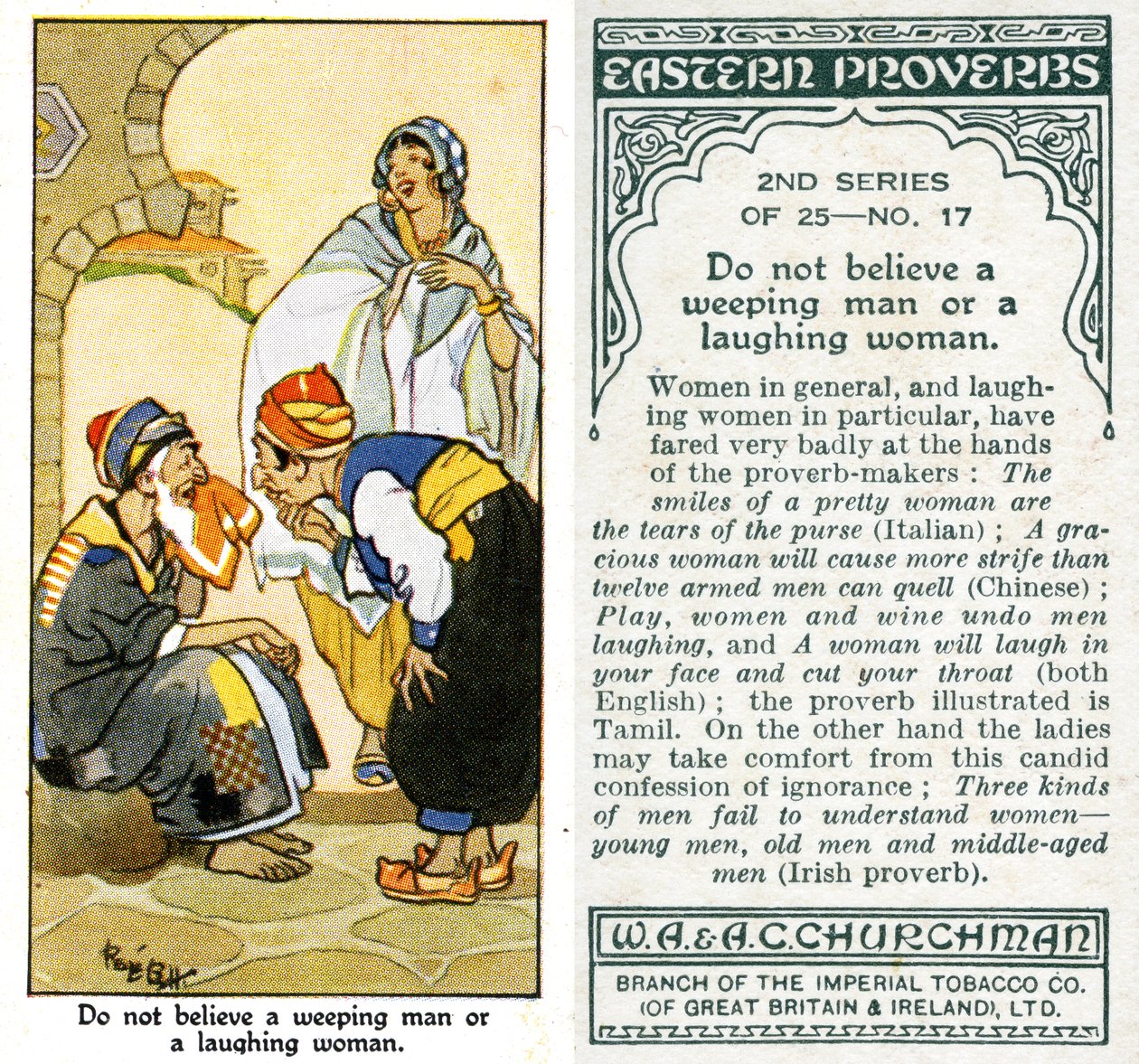 Nie wierz płaczącemu mężczyźnie ani śmiejącej się kobiecie, 1932 autorstwa René Bull