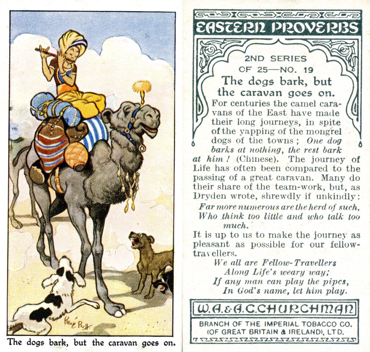 Psy szczekają, ale karawana jedzie, 1932 autorstwa René Bull