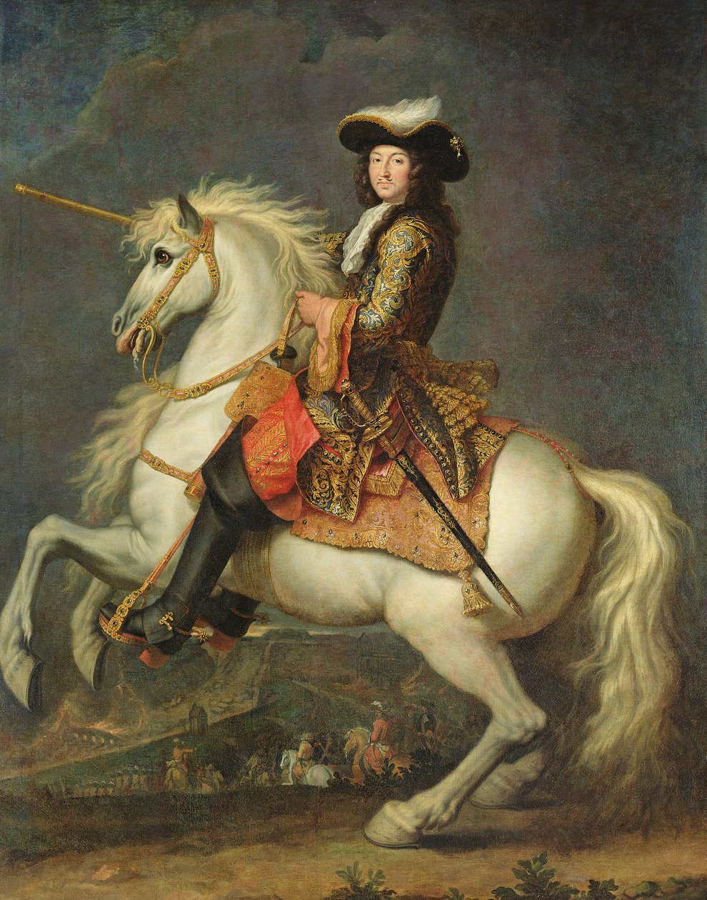 Portret konny Ludwika XIV (1638-1715) autorstwa René Antoine Houasse