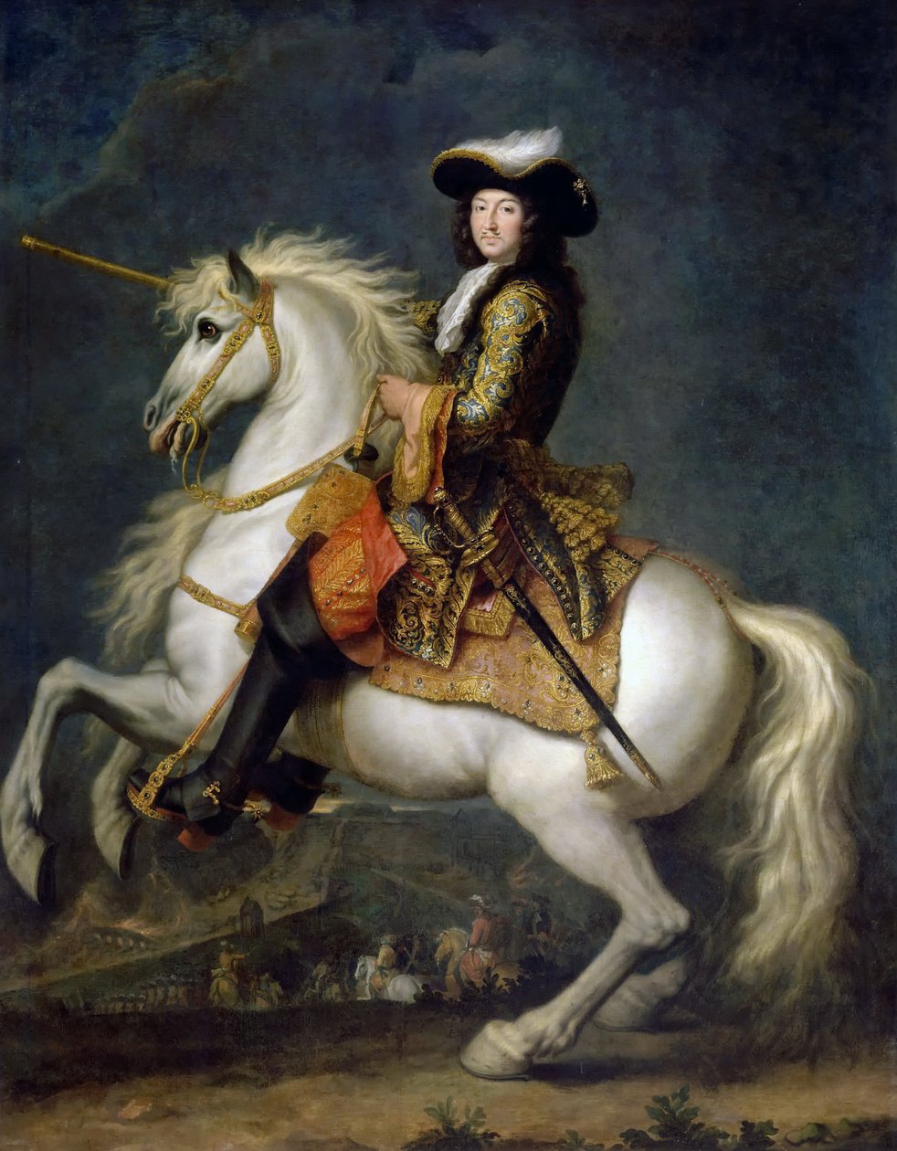 Portret konny Ludwika XIV 1638-1715 autorstwa René Antoine Houasse
