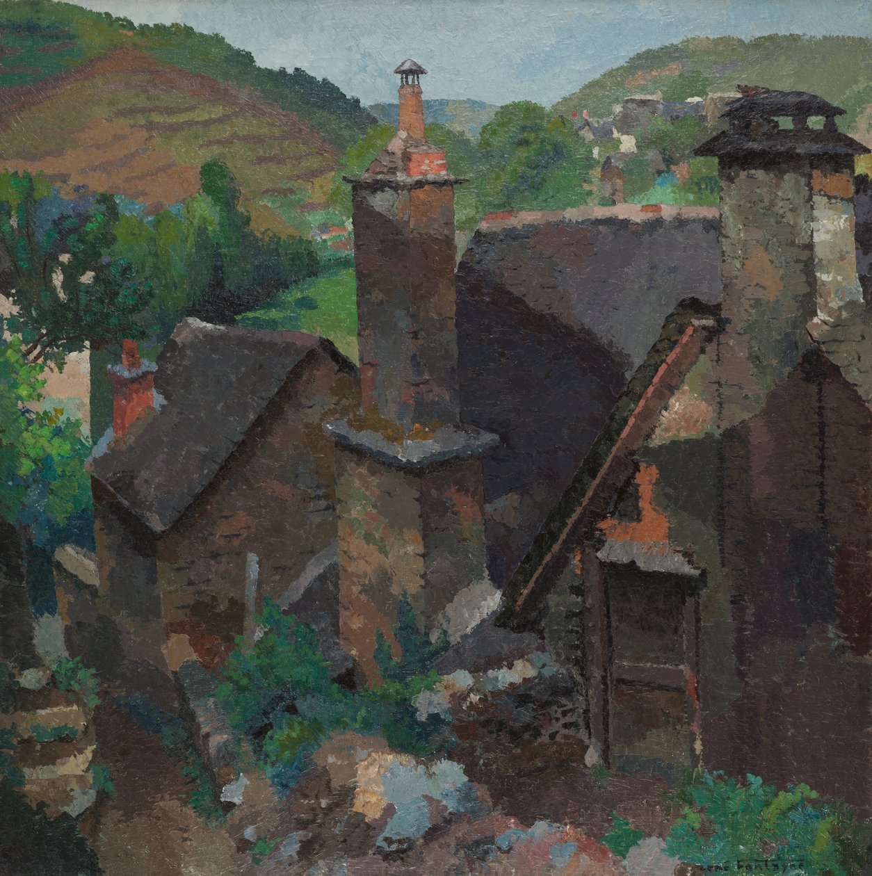 Stary komin przy Estaing, Aveyron autorstwa René Fontayne