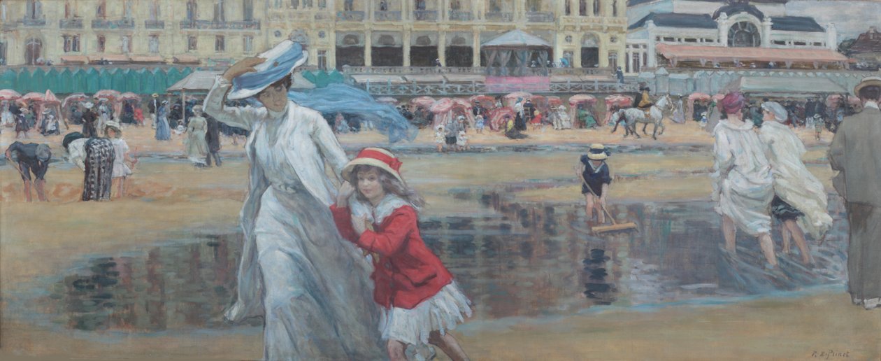 Plaża Cabourg, ok. godz. 1910. autorstwa René François Xavier Prinet