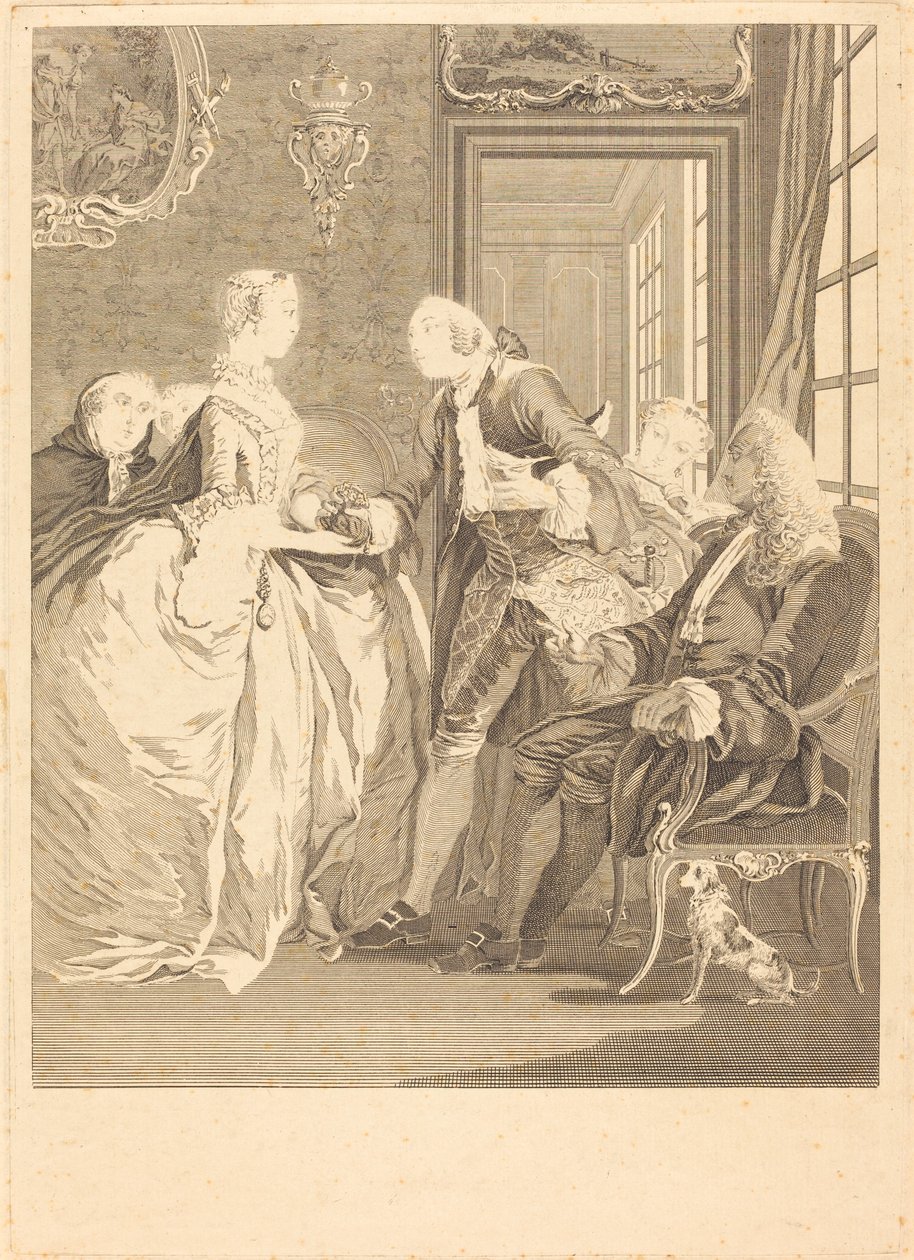 Umowa małżeńska autorstwa René Gaillard after Charles Eisen