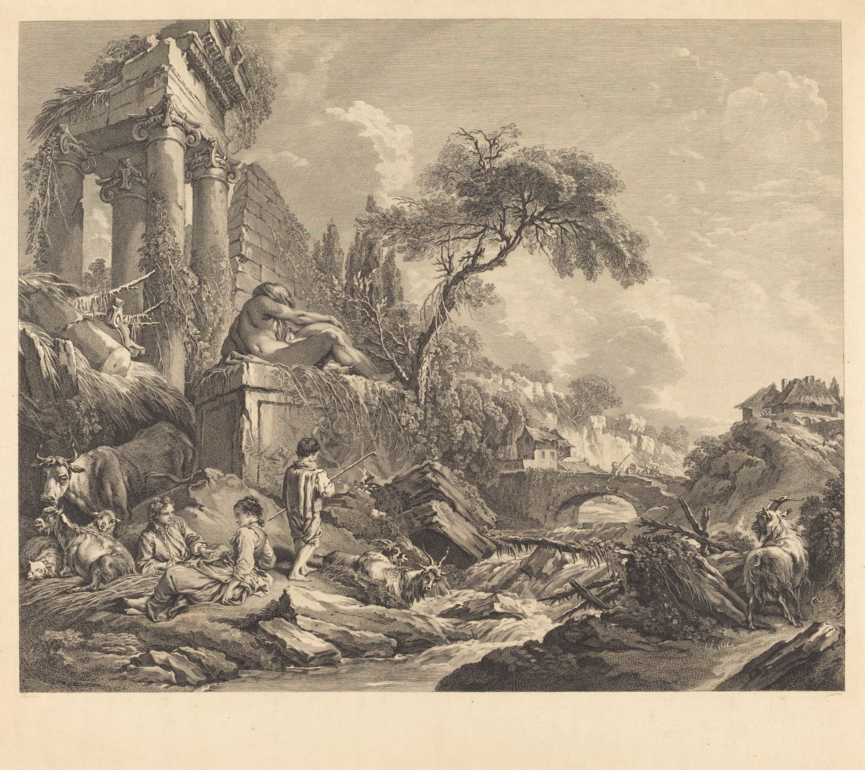 Wróbel lesbijek autorstwa René Gaillard after François Boucher