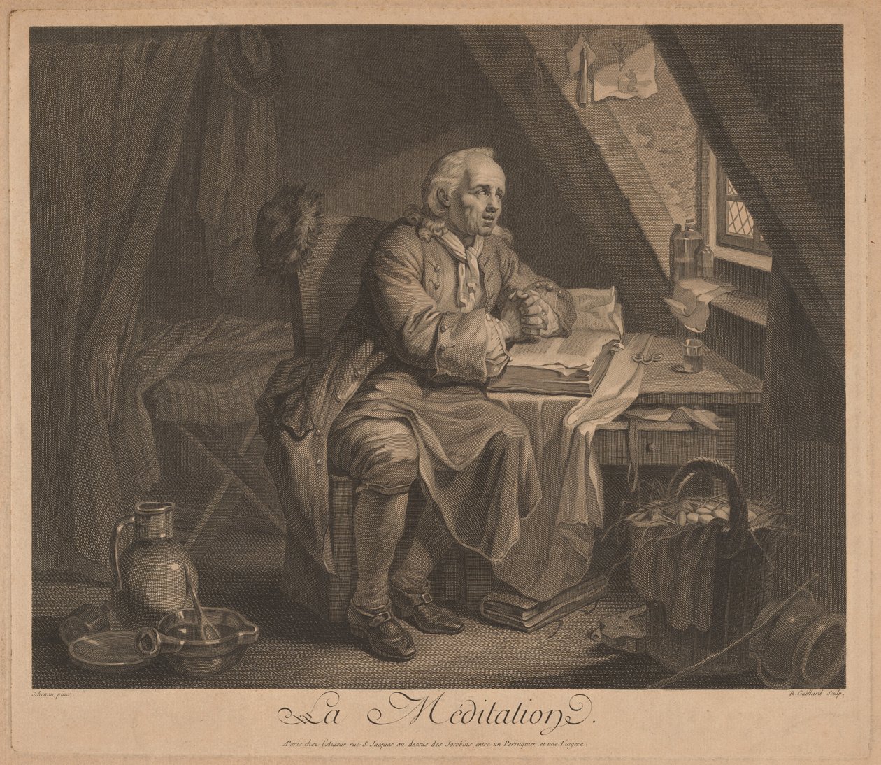 Medytacja autorstwa René Gaillard, after Johann Eleazar Schenau