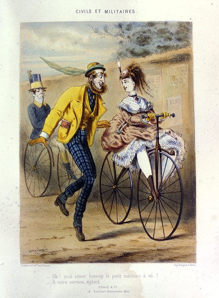 Draisienne (kolorowy grawerunek) autorstwa Renard Jules Draner