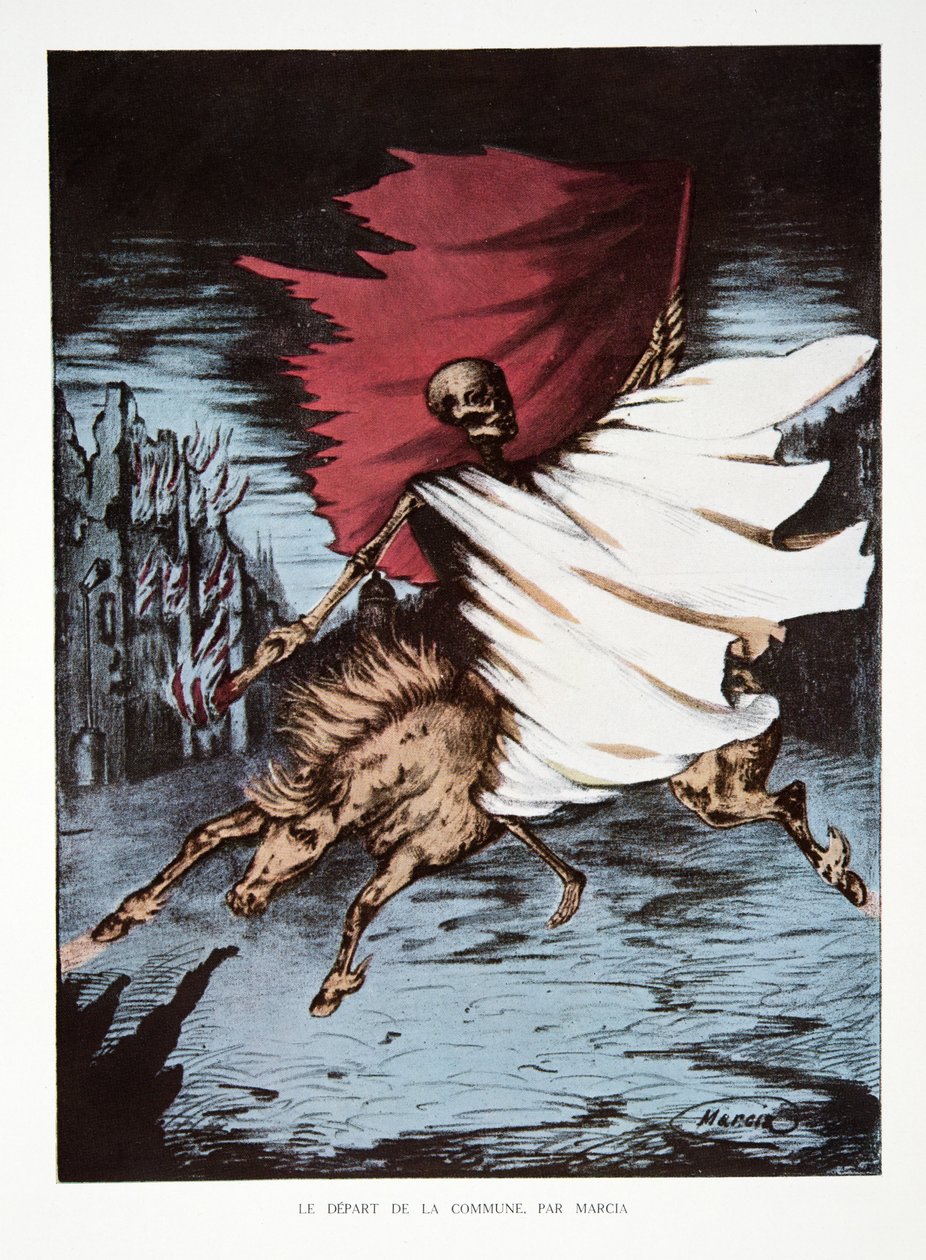 Odejście gminy, z Dziejów III RP, t. I, Historia polityczna, wyd. 1933 (kolor lito) autorstwa Renaux Ed
