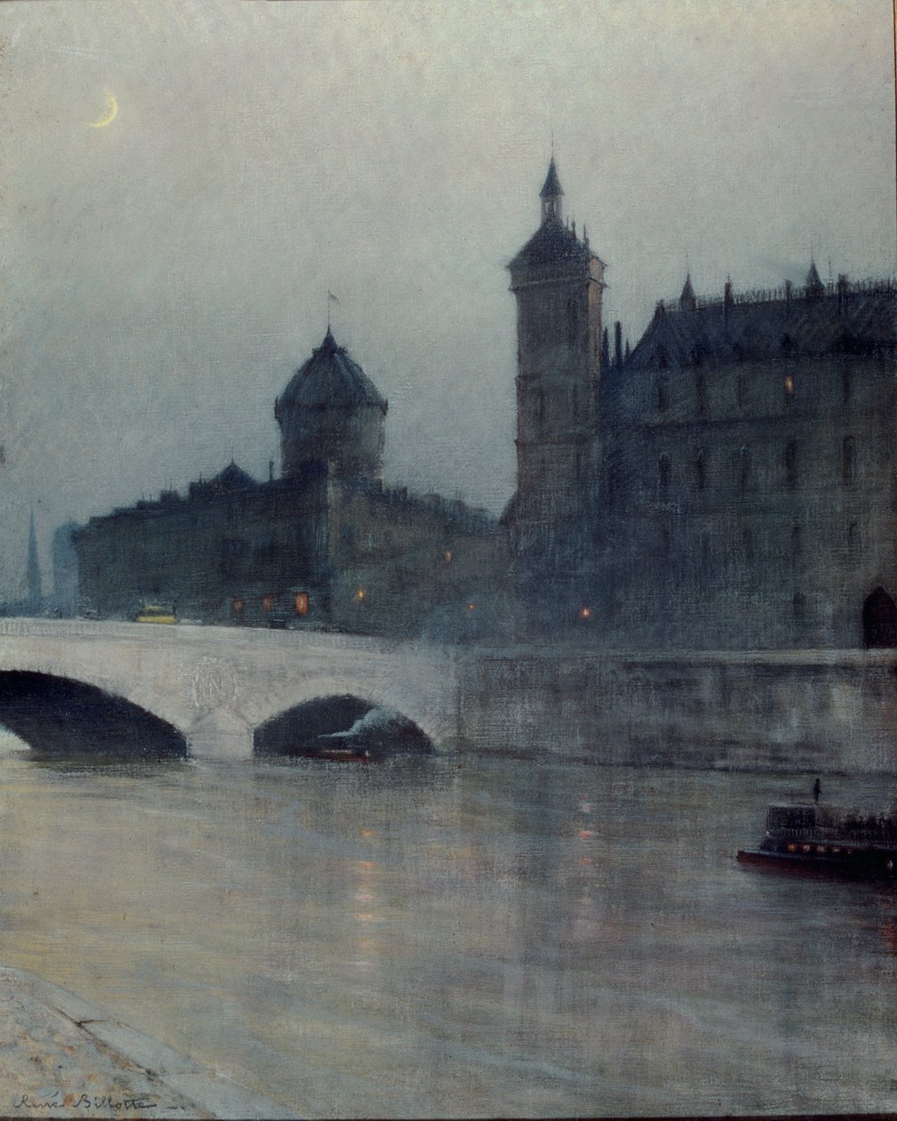 Sekwana i Conciergerie autorstwa Rene Billotte