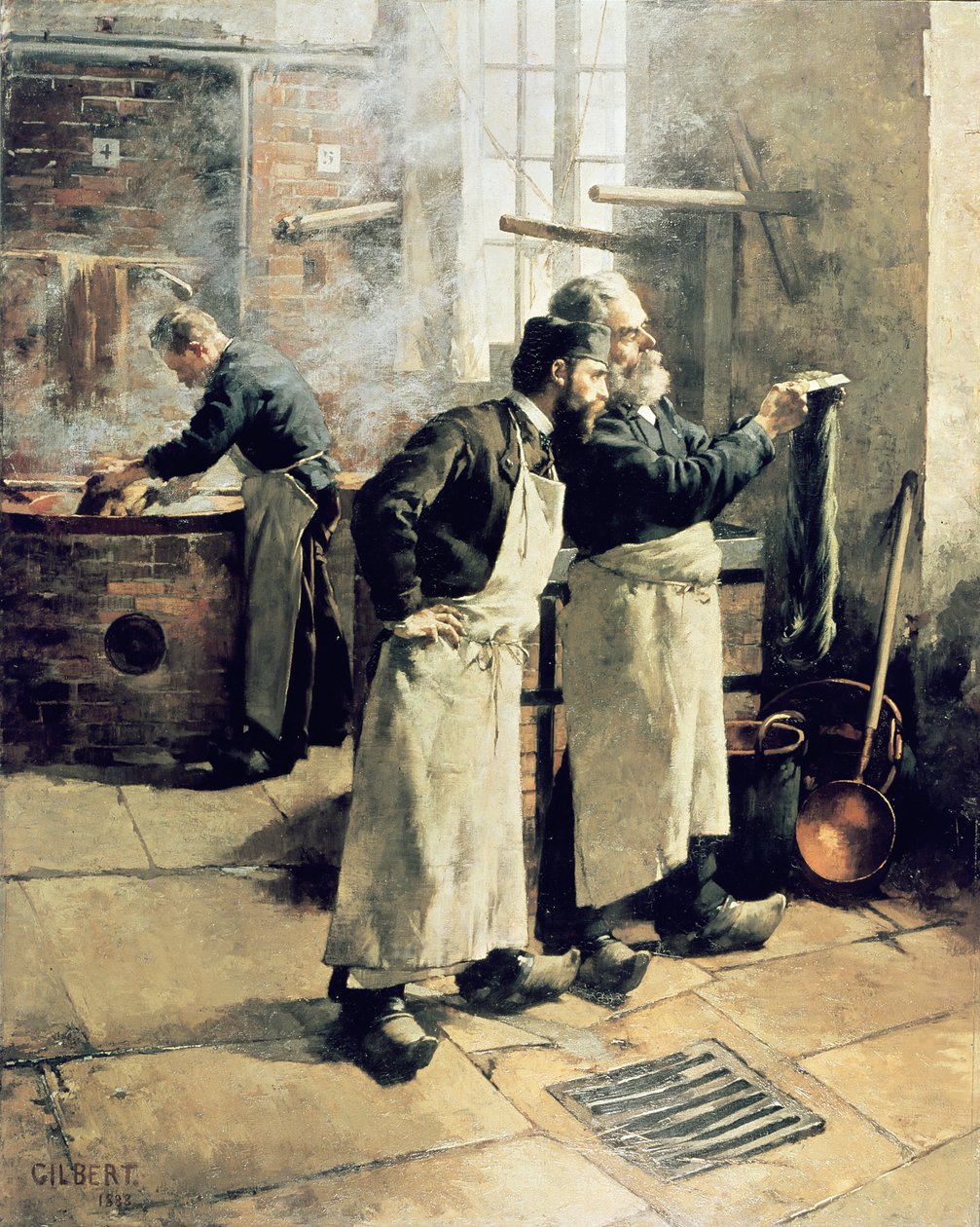 Barwiarnia w Gobelinach, XIX w. autorstwa Rene Joseph Gilbert