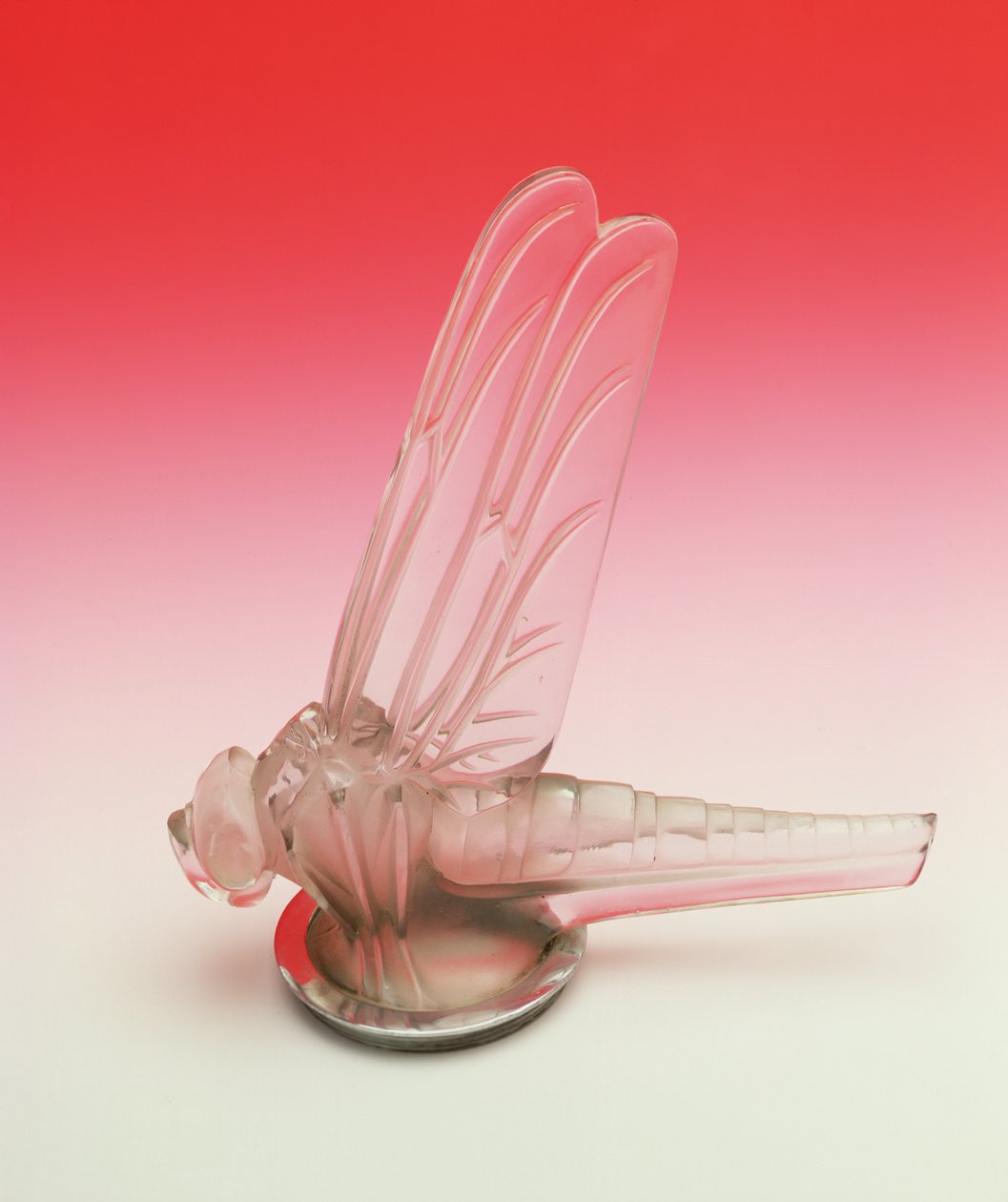 Lalique maskotka samochodowa ważki z otwartymi skrzydłami autorstwa Rene Jules Lalique