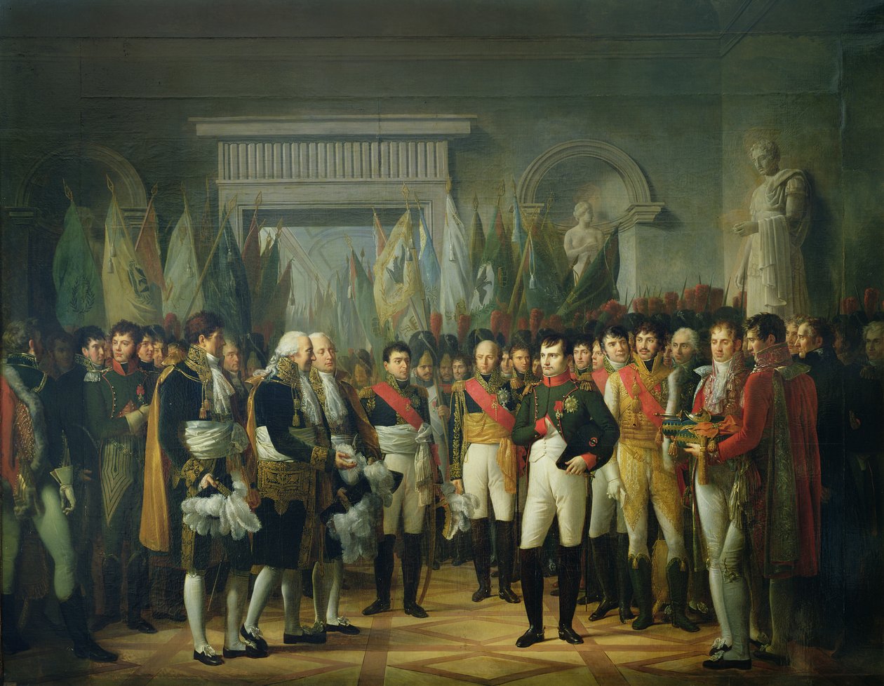 Napoleon I (1769-1821) Przyjęcie posłów do Senatu Konserwatywnego na Zamku Królewskim w Berlinie, 19 listopada 1806 autorstwa Rene Theodore Berthon