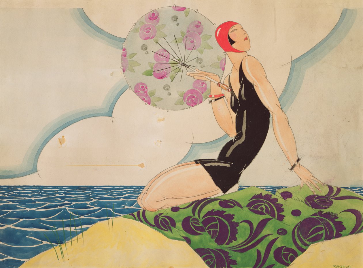 Kąpiący się, ok.1925 autorstwa Rene Vincent