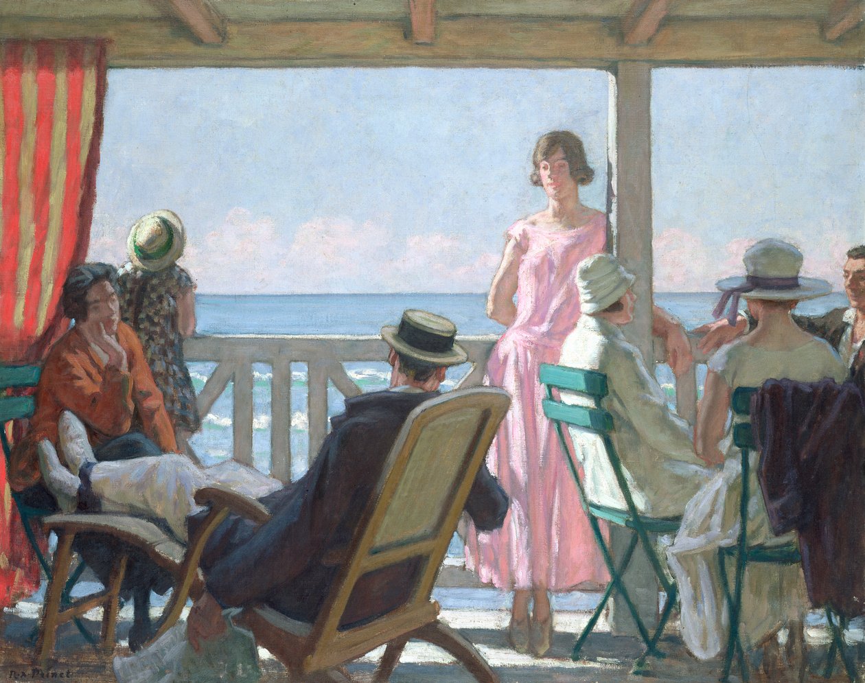 Au Bord de la Manche (olej na płótnie) autorstwa René François Xavier Prinet