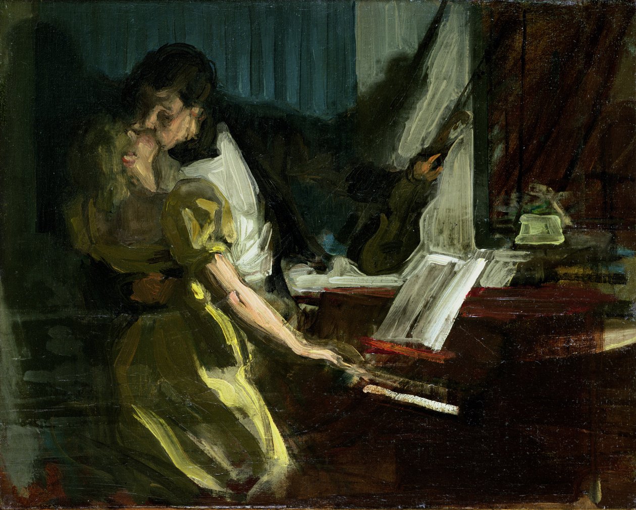 Studium do „Sonaty Kreutzerowskiej”, ok. 1901 r. (olej na płótnie) autorstwa René François Xavier Prinet
