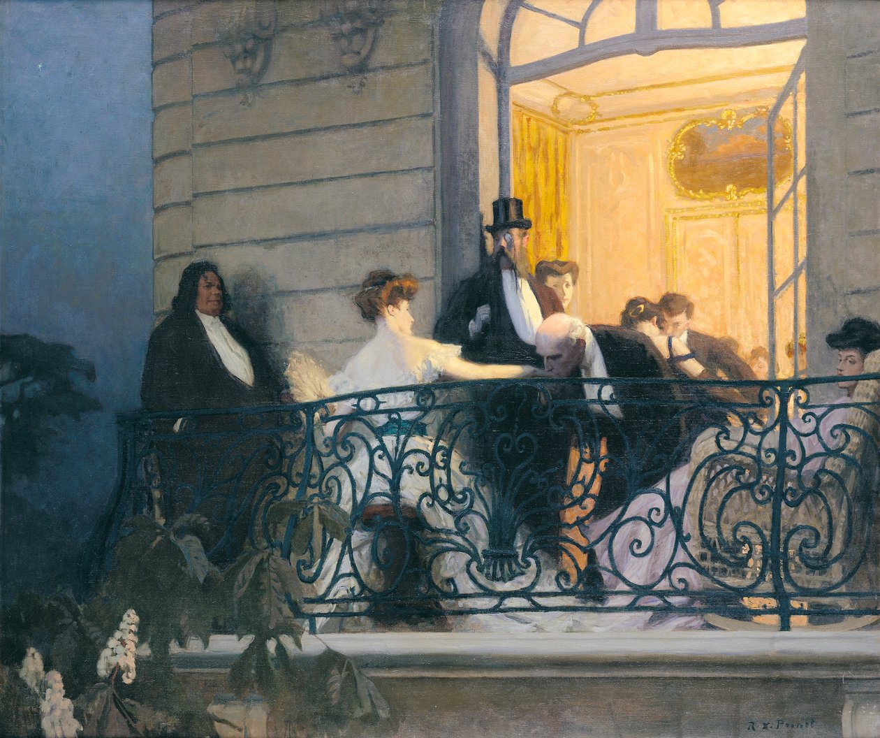 Balkon (olej na płótnie) autorstwa René François Xavier Prinet