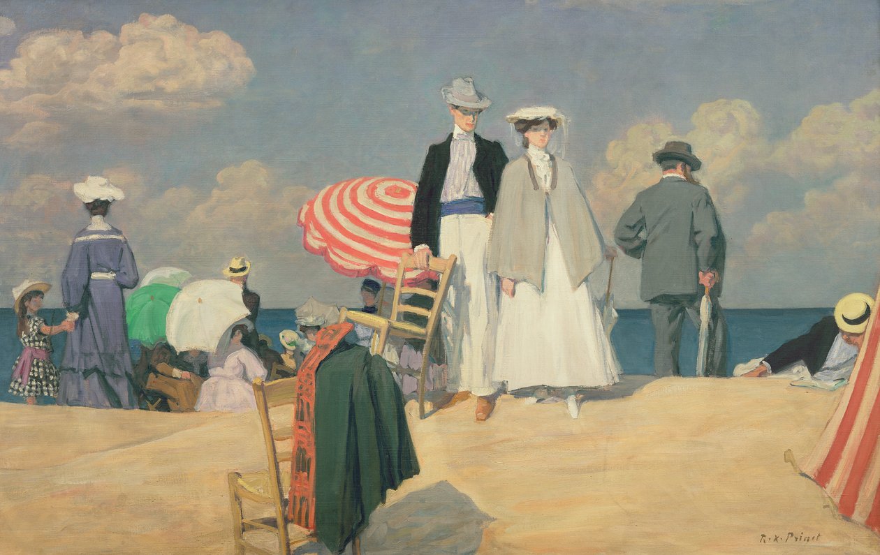 Plaża w Cabourg autorstwa René François Xavier Prinet