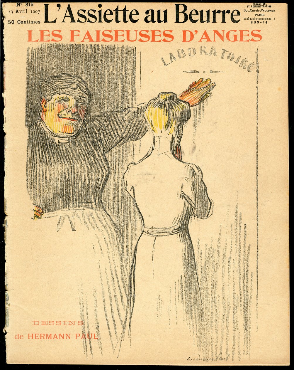 Okładka „”L’Plate au beurre””, numer 315, Satyryczna w kolorach autorstwa Rene George Hermann Paul