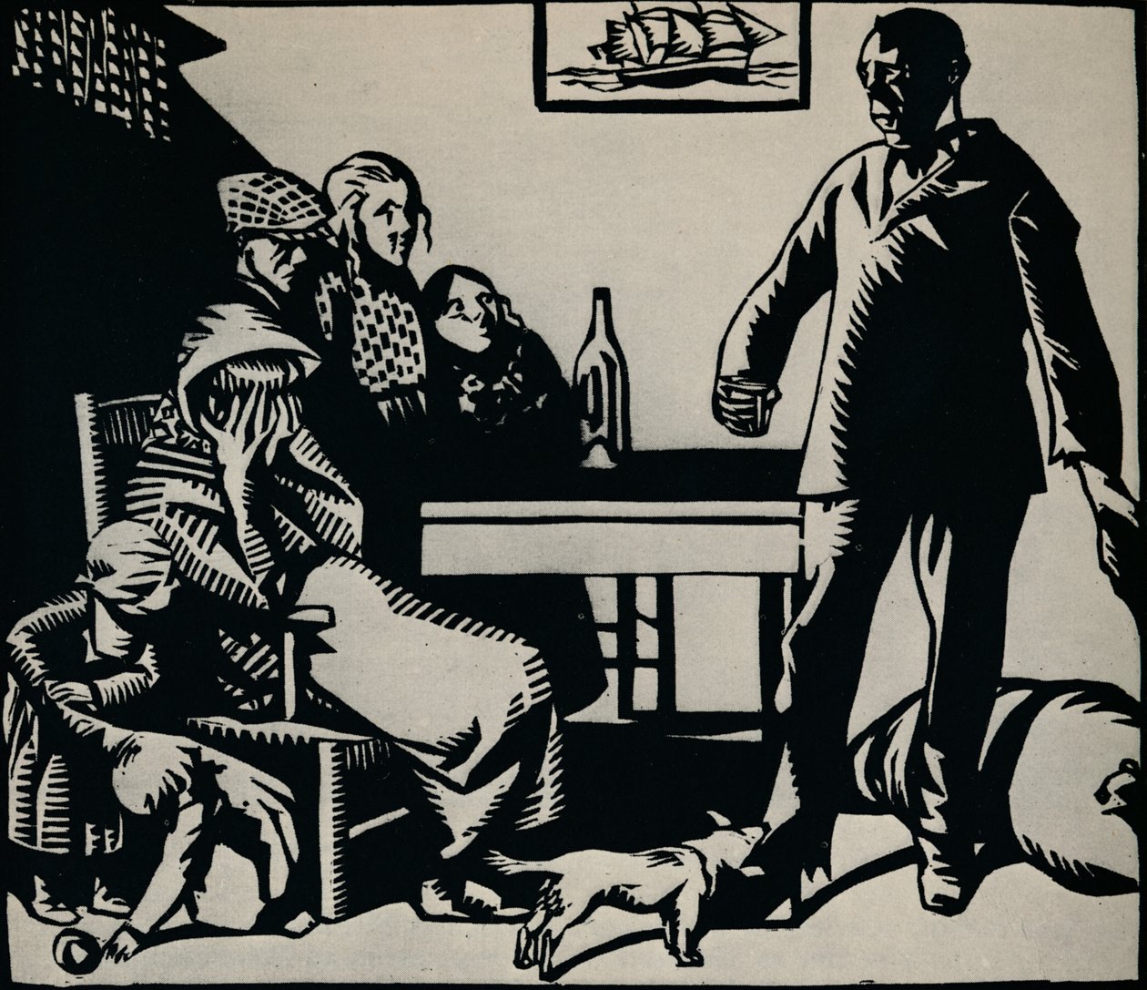 „Ilustracja do powrotu marynarza, 1926” autorstwa Rene Georges Hermann Paul