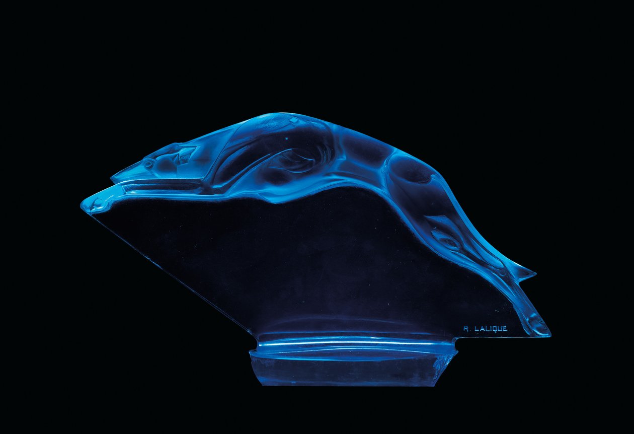 Rzadka maskotka Levrier autorstwa Rene Jules Lalique