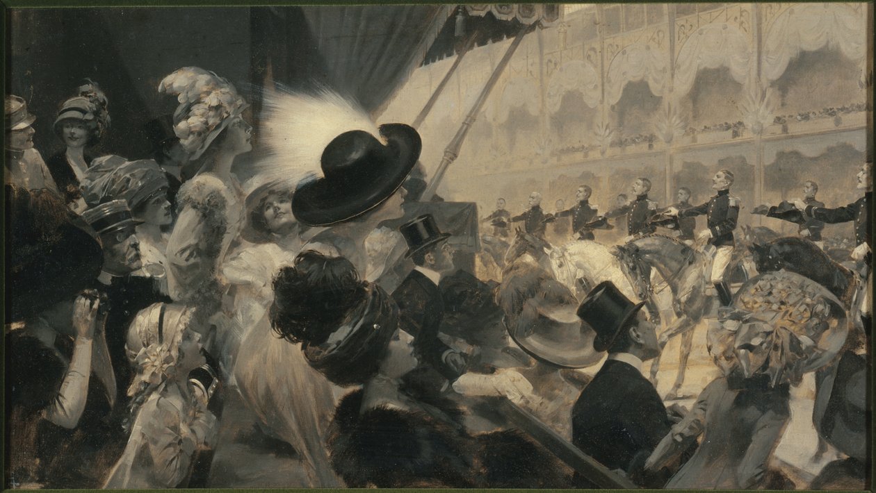 Wojskowe święto dobroczynności: karuzela Wielkiego Pałacu, 1910 r. autorstwa Rene Lelong