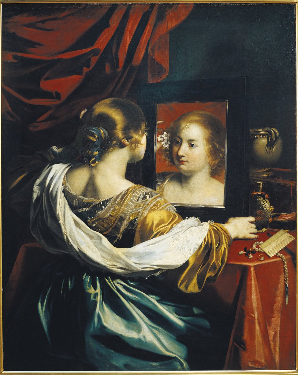 Próżność lub Młoda kobieta w swojej toalecie, ok. 1626 autorstwa Renieri
