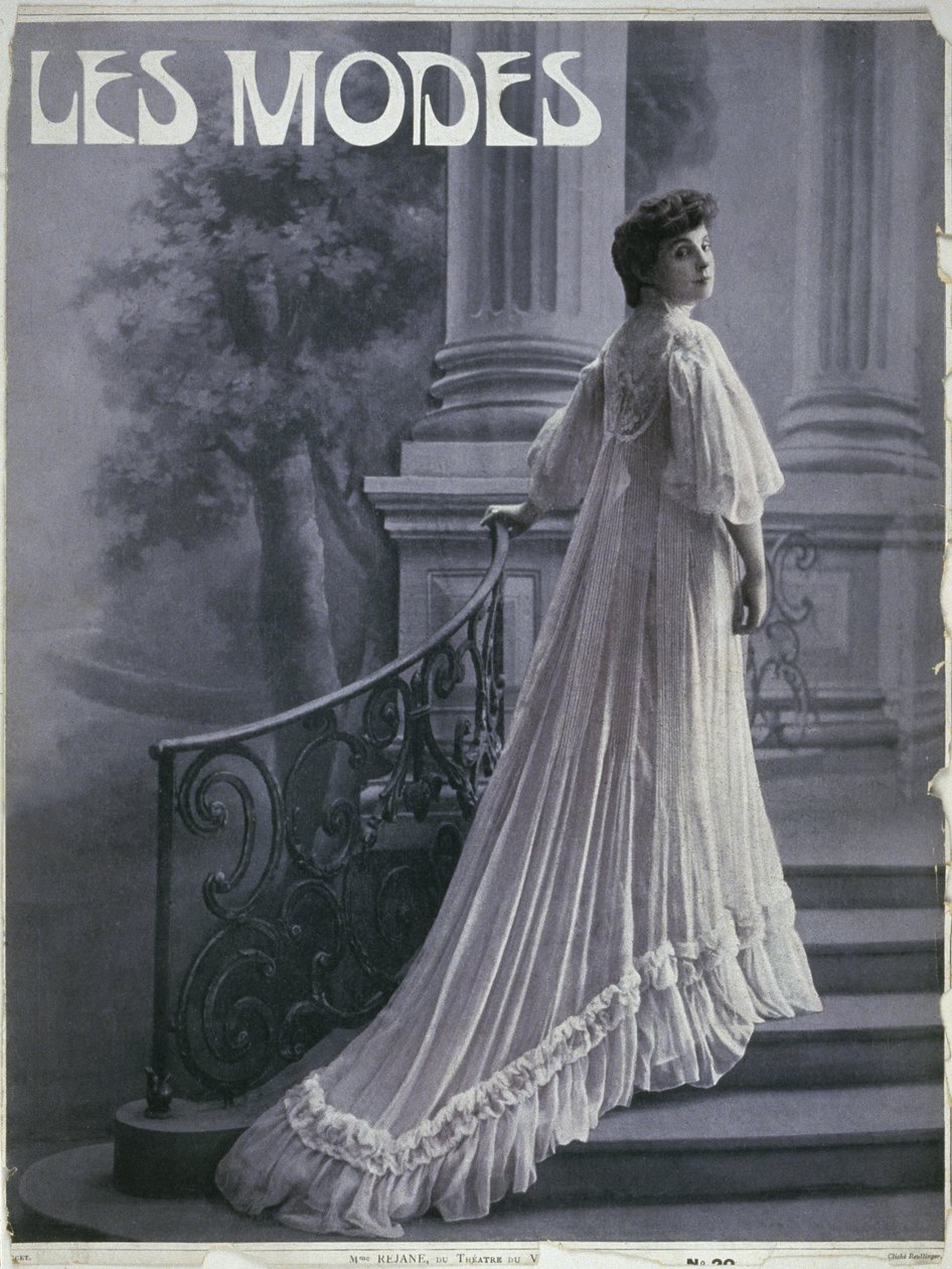 Madame Rejane w Theatre du Vaudeville, ilustracja na okładce magazynu „Les Modes”, Paryż, ok. 1900 autorstwa Reutlinger Studio