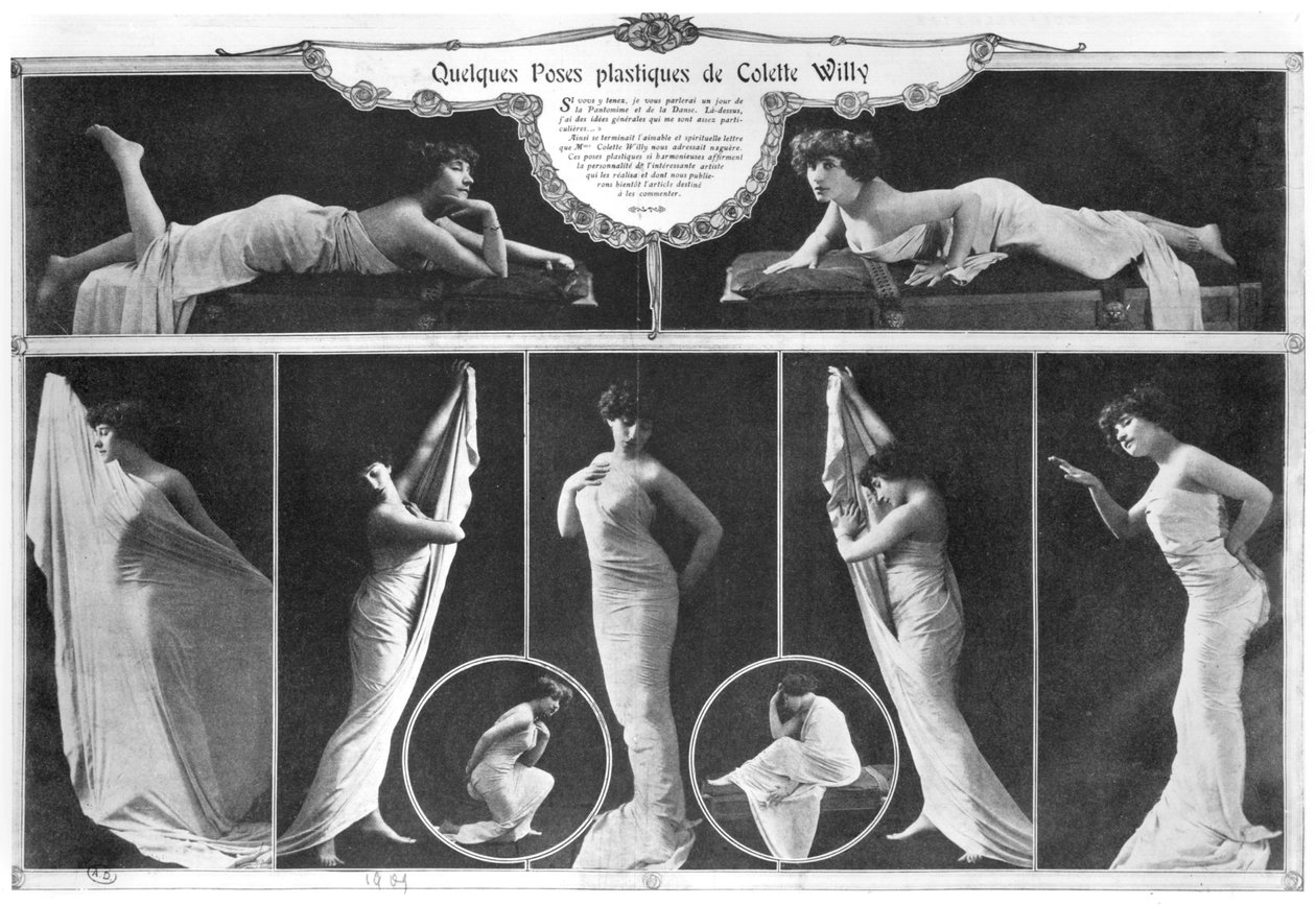 Colette (1873-1954) pozuje, 1909 autorstwa Reutlinger Studio