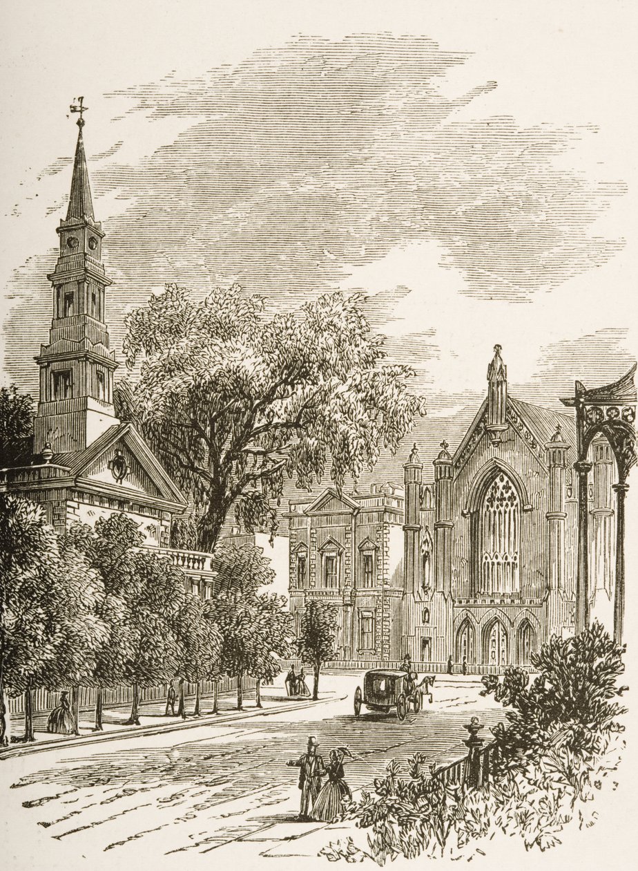 Kościół św Marka w Bowery, Nowy Jork, ok.1880 autorstwa Reverend Samuel Manning