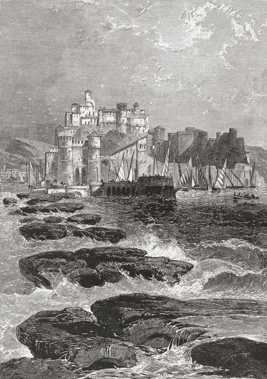 Pozzuoli, Neapol, południowe Włochy pod koniec XIX wieku. Z włoskich obrazów ks. Samuela Manninga, opublikowanych około 1890 roku. autorstwa Reverend Samuel Manning
