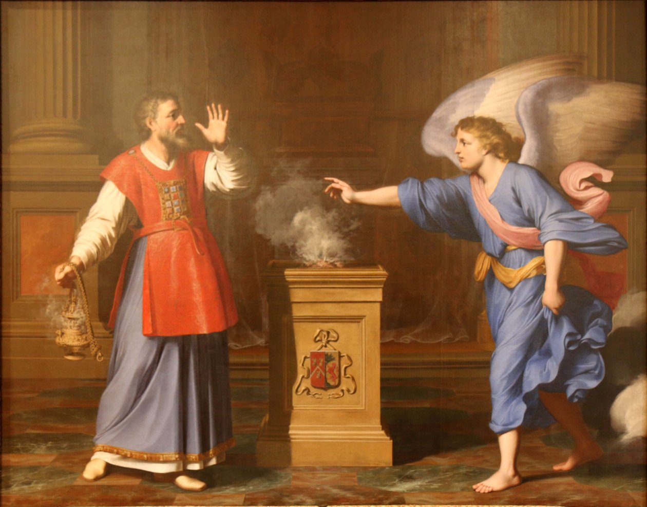 Archanioł Gabriel ukazujący się św. Zachariaszowi autorstwa Reynaud Levieux