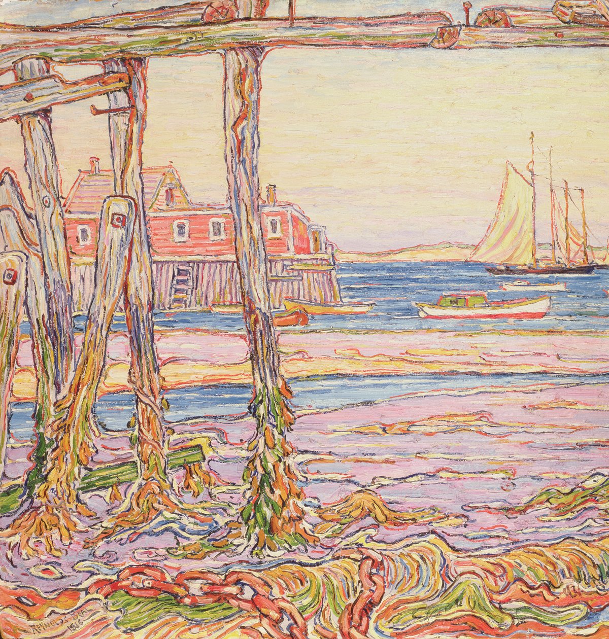 Odpływ, Provincetown autorstwa Reynolds Beal