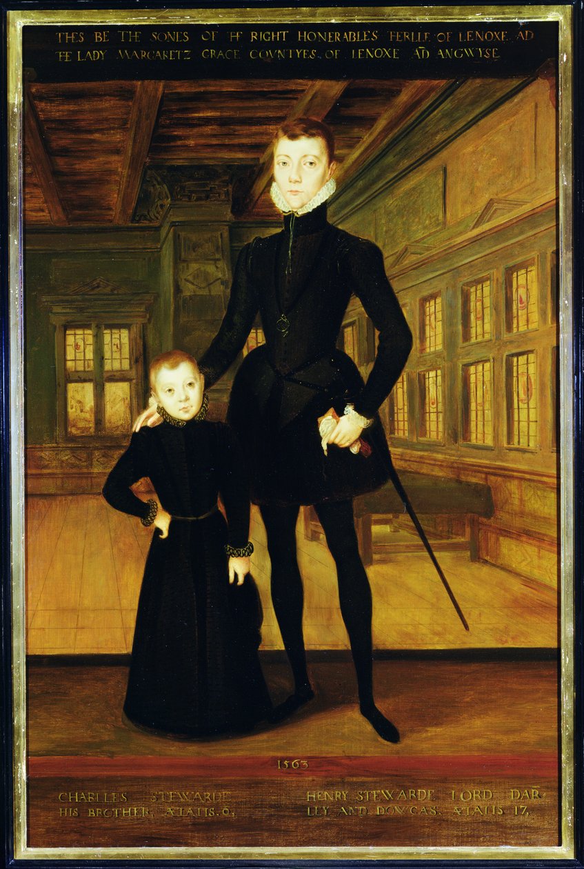 Henry Lord Darnley (1545-67) i Charles, hrabia Lennox (1555-76) po Hansie Eworth (ok.1525-c.1578) autorstwa Rhoda Sullivan