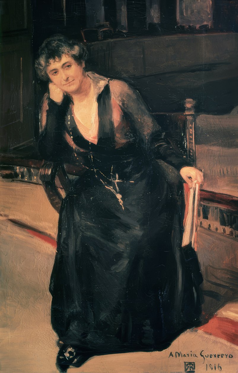 Portret pani Maríi Guerrero autorstwa Ricardo Baroja
